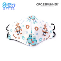 Kids / Youth Eco Fabric Mask - Crossrunner - SaferOptics Anti Blue Light Glasses Malaysia |