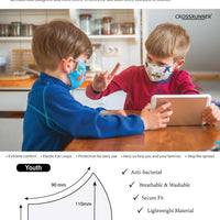 Kids / Youth Eco Fabric Mask - Crossrunner - SaferOptics Anti Blue Light Glasses Malaysia |