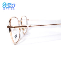 Empire - Clear Rose Gold - SaferOptics Anti Blue Light Glasses Malaysia | Adult, Customize, Empower, Medium, new, Rose Gold, Square
