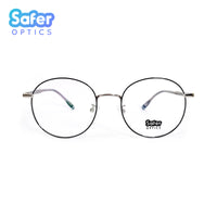 Envision - Black Silver - SaferOptics Anti Blue Light Glasses Malaysia | Adult, Black, Customize, Empower, Medium, new, Round