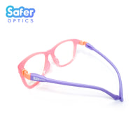 Kids F-Square - Candy Pink - SaferOptics Anti Blue Light Glasses Malaysia | 420Safety, Big, Flex, Kids, medium, new, Pink, Square