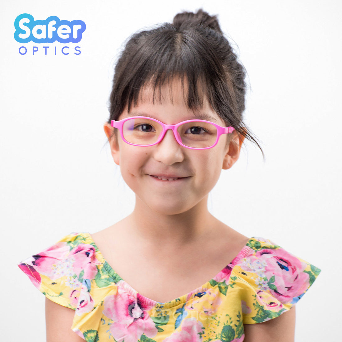 Kids Flex - Rose Pink - SaferOptics Anti Blue Light Glasses Malaysia | 420Safety, Flex, Kids, Medium, Oval, Pink, preorder, Small