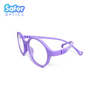 Kids Mini Flex - Purple - SaferOptics Anti Blue Light Glasses Malaysia | 420Safety, Flex, Kids, new, Oval, Purple, Round, Small, Toddlers