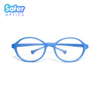 Kids Mini Flex - Sky Blue - SaferOptics Anti Blue Light Glasses Malaysia | 420Safety, Blue, Flex, Kids, new, Oval, Round, Small, Toddlers
