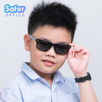 Kids Mini Wayfarer Sunglasses - Camo Black - SaferOptics Anti Blue Light Glasses Malaysia | Black, Kids, last, Medium, new, Square, Sunglasses, Wayfarer