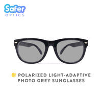 Kids Mini Wayfarer Sunglasses - Licorice - SaferOptics Anti Blue Light Glasses Malaysia | Black, Kids, Medium, Square, Sunglasses, Wayfarer