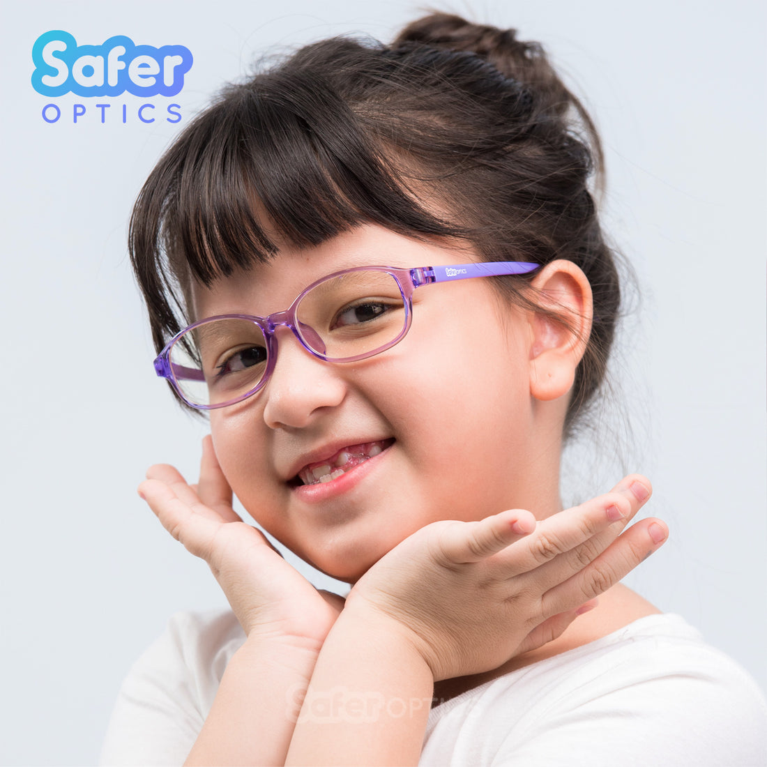 Kids Oval - Violet Dew - SaferOptics Anti Blue Light Glasses Malaysia | 420Safety, Big, Kids, Medium, Oval, Purple