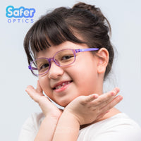 Kids Oval - Violet Dew - SaferOptics Anti Blue Light Glasses Malaysia | 420Safety, Big, Kids, Medium, Oval, Purple