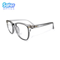 Pacific - Ice Grey - SaferOptics Anti Blue Light Glasses Malaysia | Adult, Black, Customize, Large, Lightweight, new, Pacific, Square, White