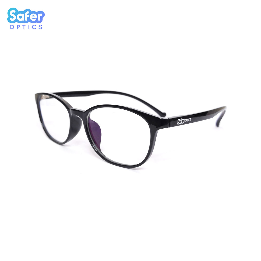 Pioneer - Black - SaferOptics Anti Blue Light Glasses Malaysia | Adult, Big, Black, Customize, Lightweight, Medium, Pioneer, Small, Square