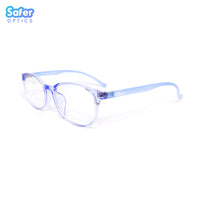 Pioneer - Ice Blue - SaferOptics Anti Blue Light Glasses Malaysia | Adult, Big, Blue, Customize, Lightweight, Medium, Pioneer, Small, Square, White