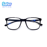 Presley - Black - SaferOptics Anti Blue Light Glasses Malaysia | Adult, Black, Customize, Large, Lightweight, new, Prescription, Presley, Square