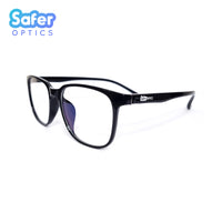Presley - Black - SaferOptics Anti Blue Light Glasses Malaysia | Adult, Black, Customize, Large, Lightweight, new, Prescription, Presley, Square