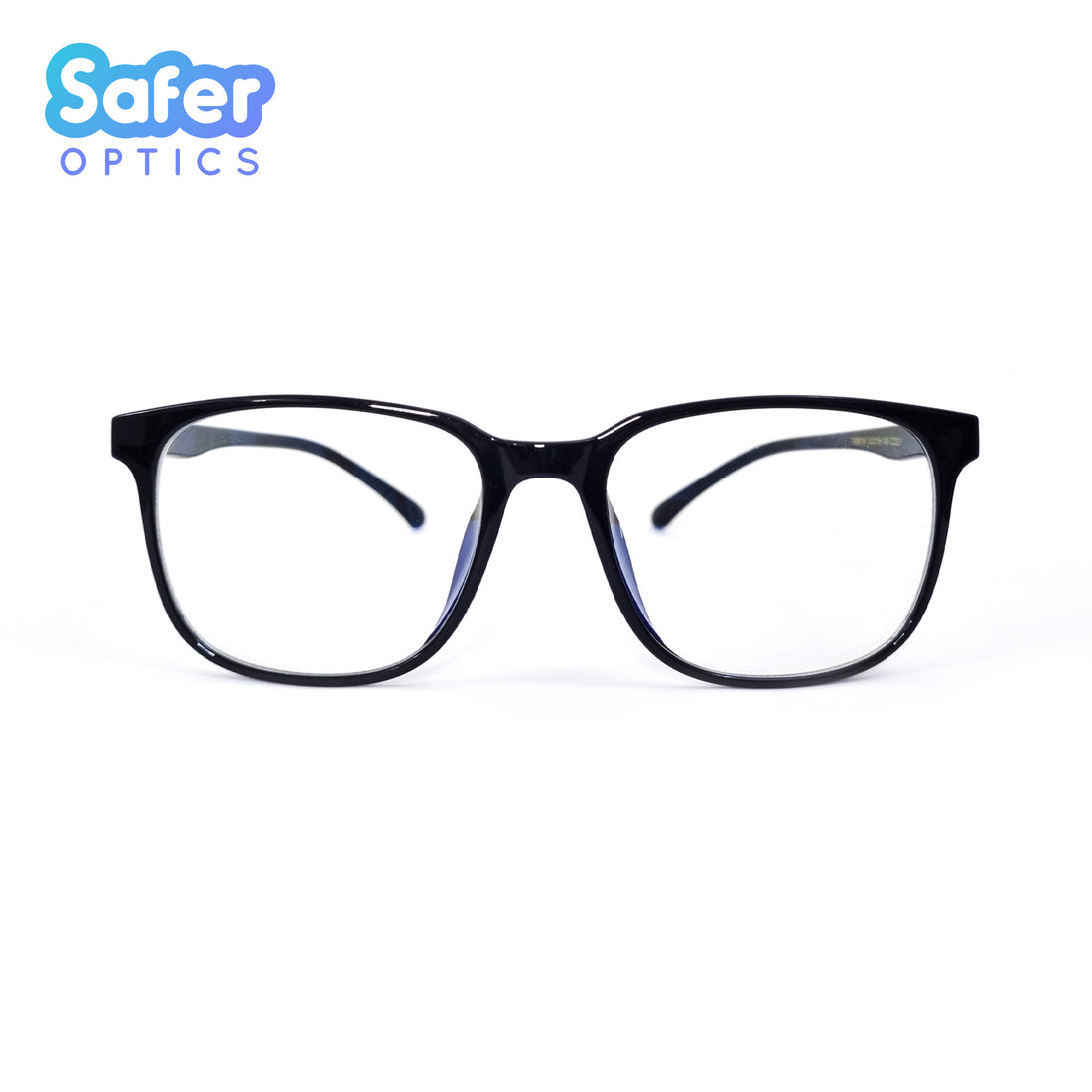 Presley - Black - SaferOptics Anti Blue Light Glasses Malaysia | Adult, Black, Customize, Large, Lightweight, new, Prescription, Presley, Square