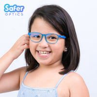 Kids Rectangle - Pool Party - SaferOptics Anti Blue Light Glasses Malaysia | 420Safety, Blue, Kids, Rectangle, Small