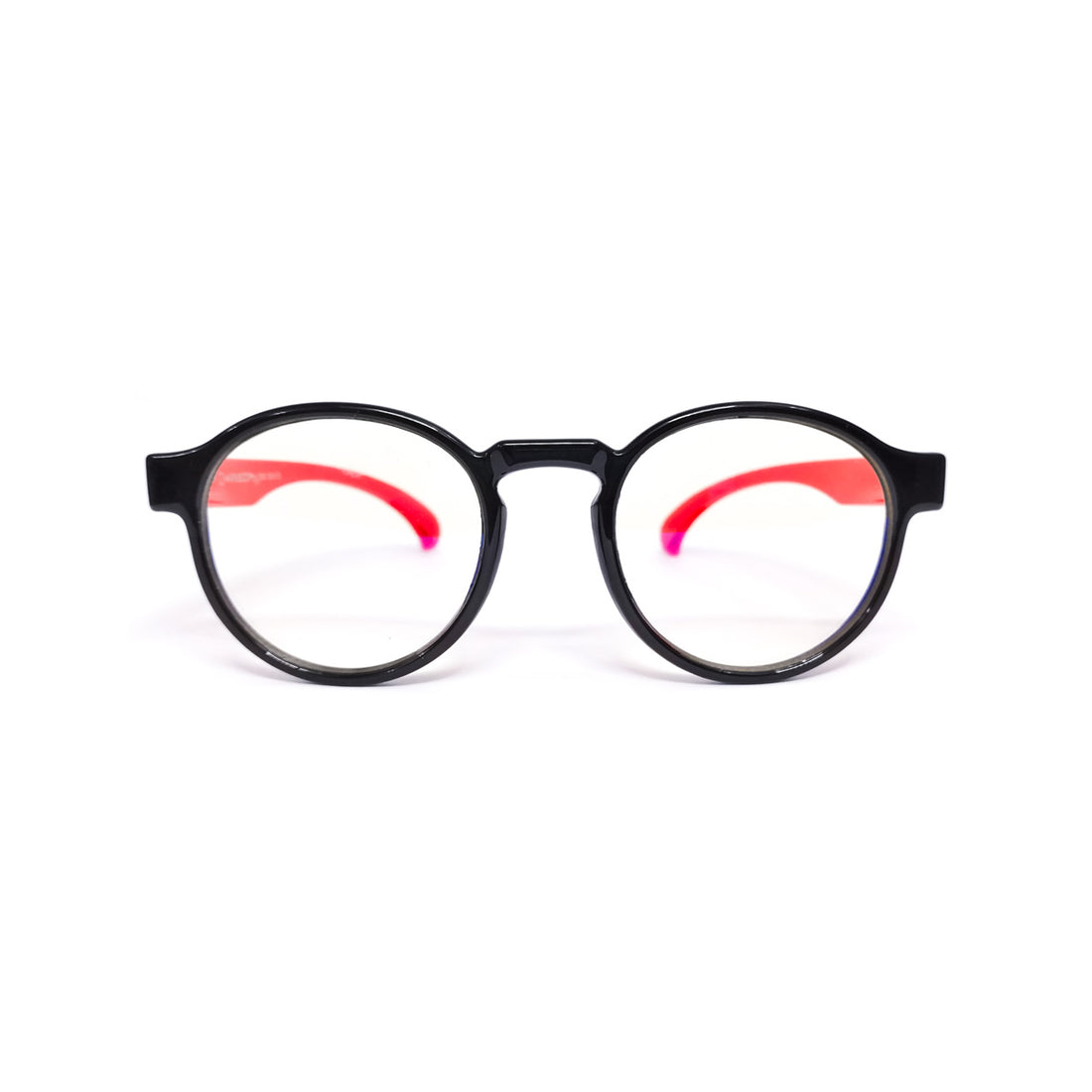 Kids Round - Black Cherry - SaferOptics Anti Blue Light Glasses Malaysia | 420Safety, Black, Kids, Round, Small