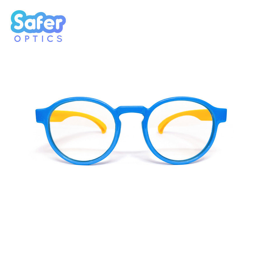 Kids Round Anti-Blue Light Glasses Blue Hero – SaferOptics
