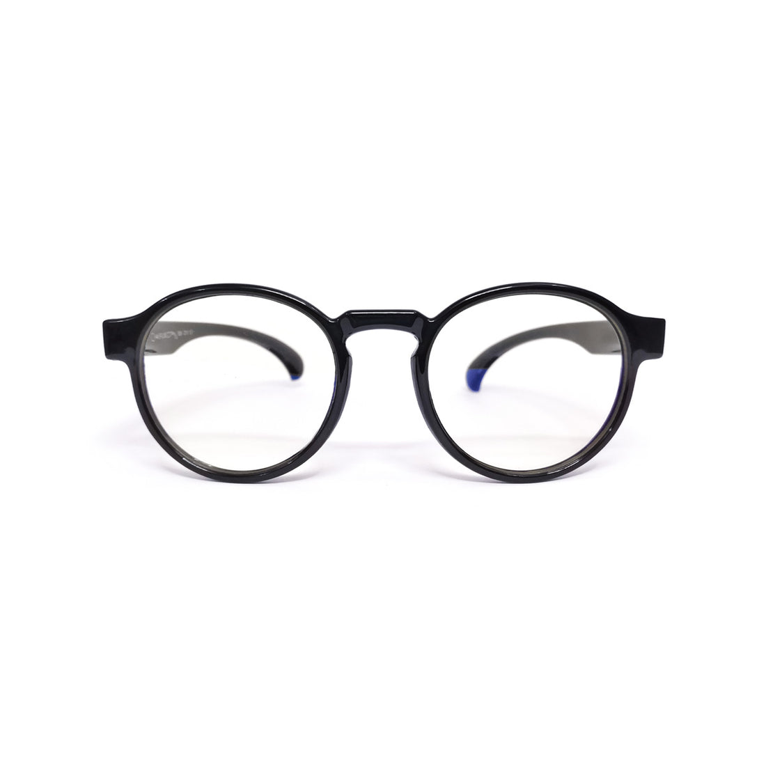 Kids Round - Licorice - SaferOptics Anti Blue Light Glasses Malaysia | 420Safety, Black, Kids, Round, Small
