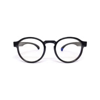 Kids Round - Licorice - SaferOptics Anti Blue Light Glasses Malaysia | 420Safety, Black, Kids, Round, Small