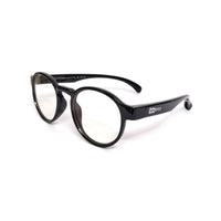 Kids Round - Licorice - SaferOptics Anti Blue Light Glasses Malaysia | 420Safety, Black, Kids, Round, Small