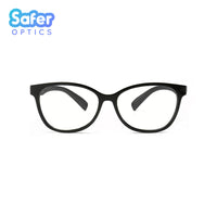 Kids Square - Licorice - SaferOptics Anti Blue Light Glasses Malaysia | 420Safety, Black, Kids, Medium, Square
