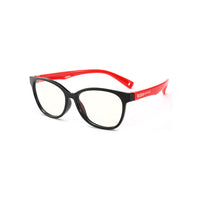 Kids Square - Black Cherry - SaferOptics Anti Blue Light Glasses Malaysia | 420Safety, Black, Kids, Medium, Square