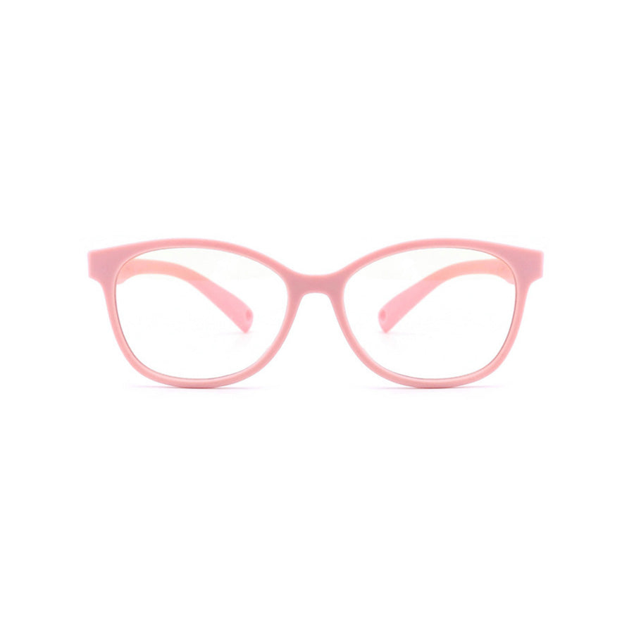 Kids Square - Cotton Candy - SaferOptics Anti Blue Light Glasses Malaysia | 420Safety, Kids, Medium, Pink, Square