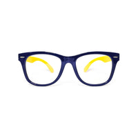 Kids Wayfarer - Navy Royale - SaferOptics Anti Blue Light Glasses Malaysia | 420Safety, Big, Blue, Kids, Square, Wayfarer