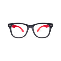 Kids Wayfarer - Black Cherry - SaferOptics Anti Blue Light Glasses Malaysia | 420Safety, Big, Black, Kids, Square, Wayfarer