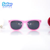 Kids Mini Wayfarer Sunglasses - Camo Pink - SaferOptics Anti Blue Light Glasses Malaysia | Kids, last, Medium, new, Pink, Square, Sunglasses, Wayfarer