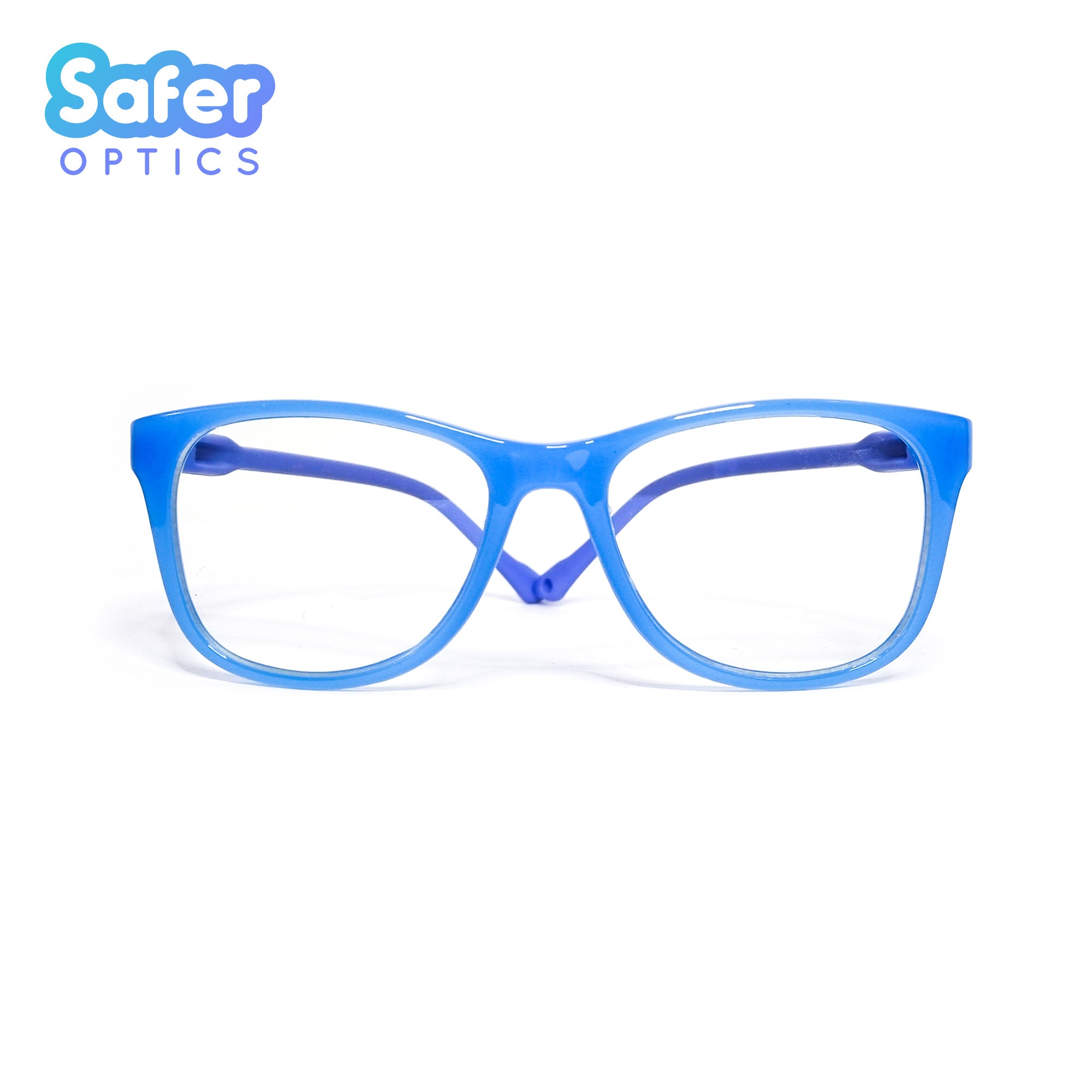 Kids F-Square - Blue Bubbles - SaferOptics Anti Blue Light Glasses Malaysia | 420Safety, Big, Blue, Flex, Kids, medium, new, Square
