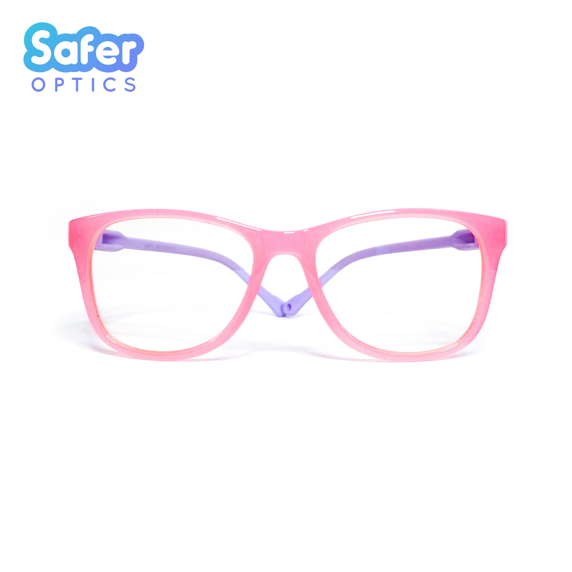 Kids F-Square - Candy Pink - SaferOptics Anti Blue Light Glasses Malaysia | 420Safety, Big, Flex, Kids, medium, new, Pink, Square