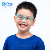 Kids Flex - Baby Blue - SaferOptics Anti Blue Light Glasses Malaysia | 420Safety, Blue, Flex, Kids, Medium, Oval, preorder, Small