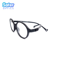 Kids Mini Flex - Black - SaferOptics Anti Blue Light Glasses Malaysia | 420Safety, Black, Flex, Kids, new, Oval, Round, Small, Toddlers
