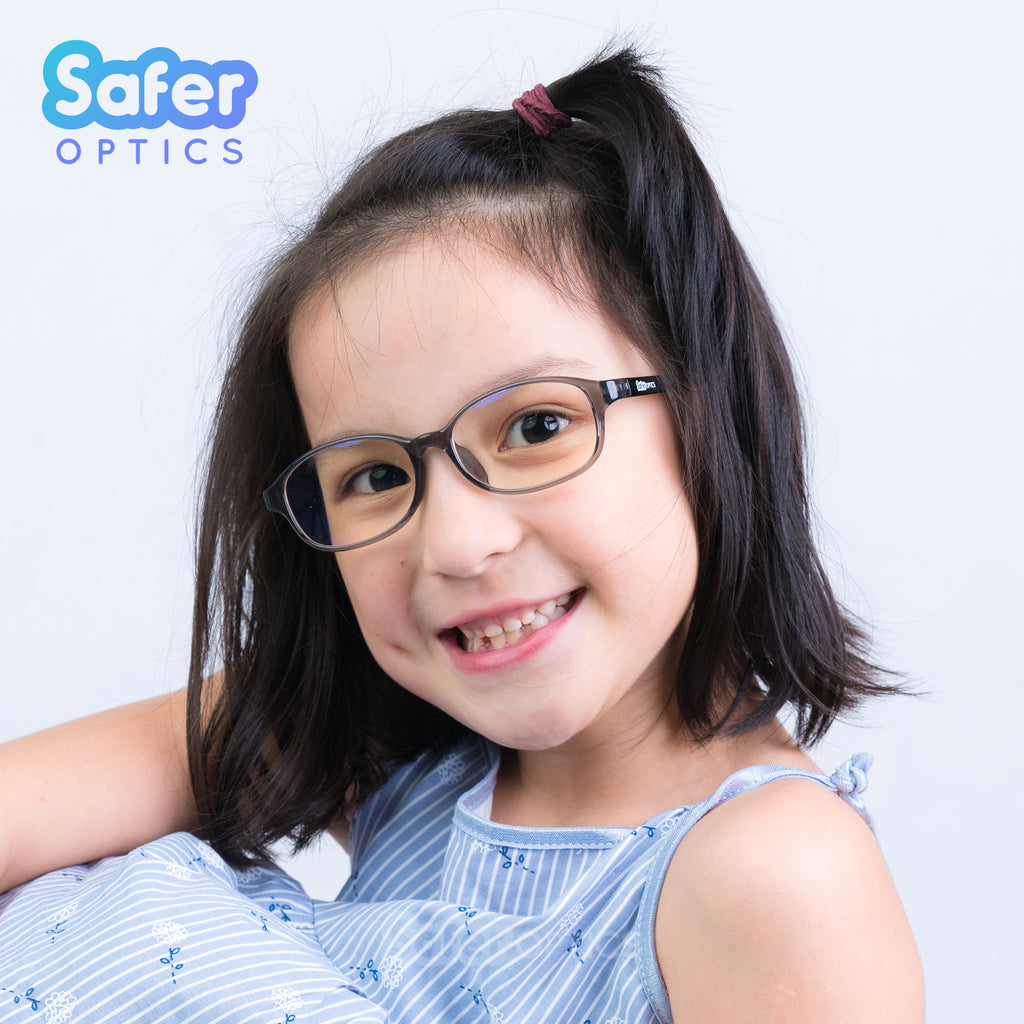 Kids Oval - Mercury - SaferOptics Anti Blue Light Glasses Malaysia | 420Safety, Big, Black, Kids, Medium, Oval