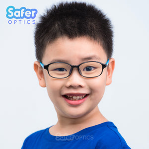 Kids Oval - Soda Lite - SaferOptics Anti Blue Light Glasses Malaysia | 420Safety, Big, Black, Kids, Medium, Oval