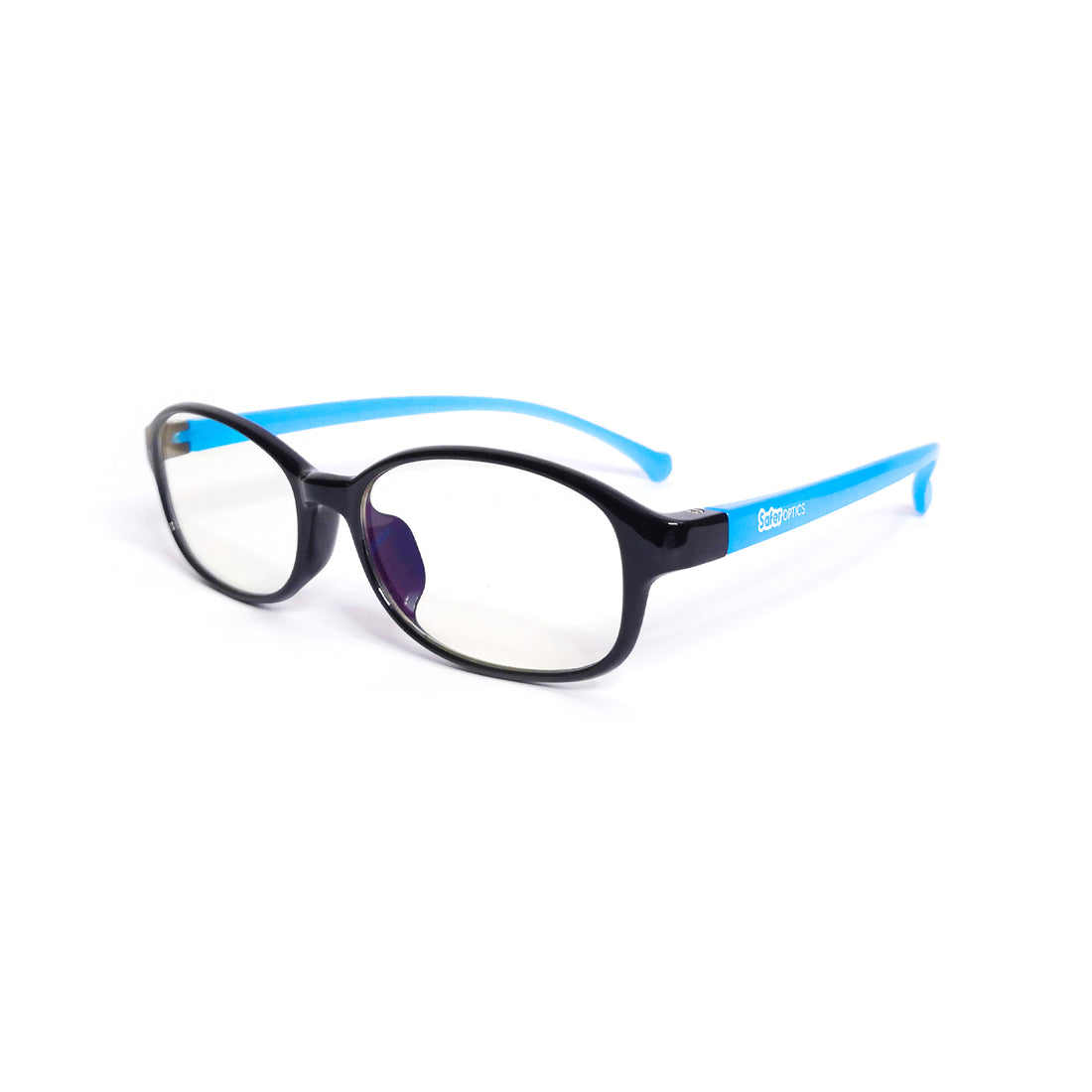 Kids Oval - Soda Lite - SaferOptics Anti Blue Light Glasses Malaysia | 420Safety, Big, Black, Kids, Medium, Oval