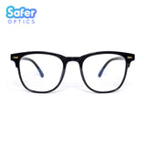 Pacific - Black - SaferOptics Anti Blue Light Glasses Malaysia | Adult, Black, Customize, Large, Lightweight, new, Pacific, Square