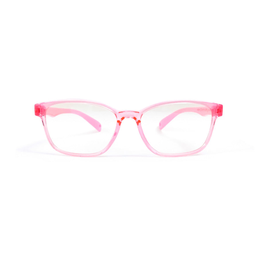 Kids Rectangle - Cherry Blossom - SaferOptics Anti Blue Light Glasses Malaysia | 420Safety, Kids, last, Pink, Rectangle, Small