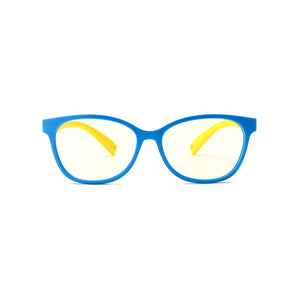 Kids Square - Blue Hero - SaferOptics Anti Blue Light Glasses Malaysia | 420Safety, Blue, Kids, Medium, Square