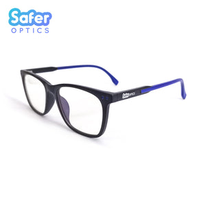 Kids T-Square - Nero - SaferOptics Anti Blue Light Glasses Malaysia | 420Safety, Black, Kids, Medium, new, Square, T-Square