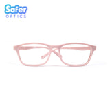 Kids Ultra Flex Rectangle - Seashell Pink - SaferOptics Anti Blue Light Glasses Malaysia | 420Safety, Flex, Kids, new, Pink, Rectangle, Small