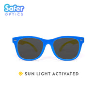 Kids Wayfarer Sunglasses - Blue Hero - SaferOptics Anti Blue Light Glasses Malaysia | Blue, Kids, Medium, new, Square, Sunglasses, Wayfarer